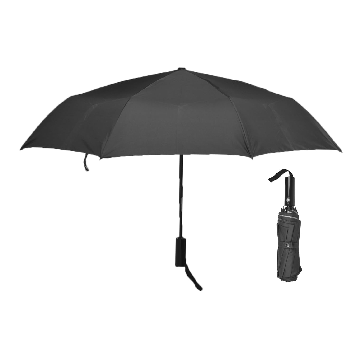 Amazon Basics 3-Fold Travel Umbrella - Sophisticated Auto-Open Auto-Close Mechanism| Large 42 inch Canopy, RainProof & UV Protection|Ideal for Men & Women | Stylish, Durable,...