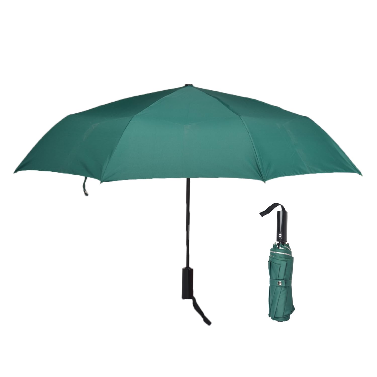 Amazon Basics 3-Fold Travel Umbrella - Sophisticated Auto-Open Auto-Close Mechanism, Large 42 inch Canopy, RainProof & UV Protection|Ideal for Men & Women | Stylish, Durable,...