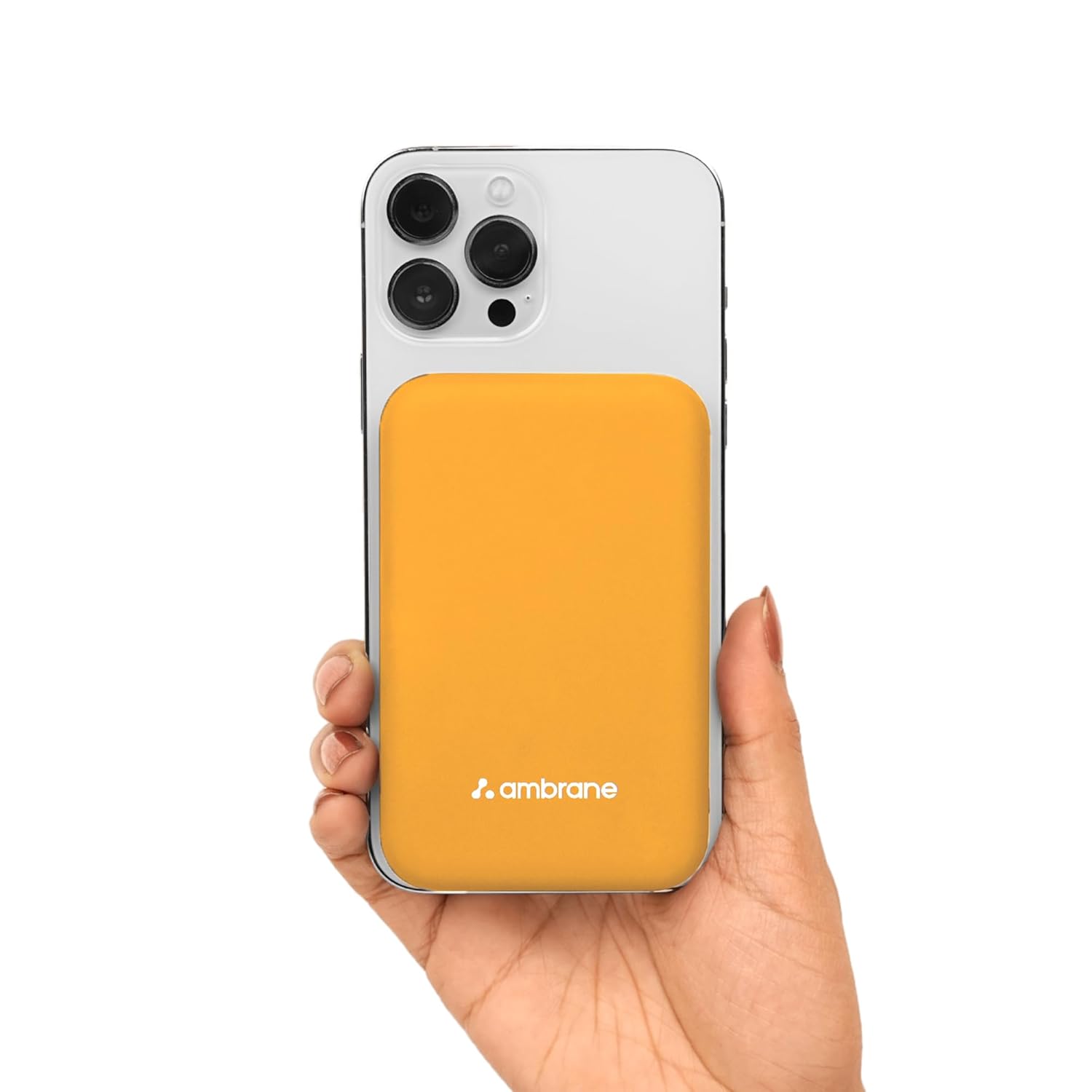 Ambrane MagSafe Wireless 10000mAh Fast Charging Power Bank, Strong Magnet, 22.5W Output for iPhone 12 & Above, Android & Other Qi Enabled Devices, Premium Rubberized Coating...