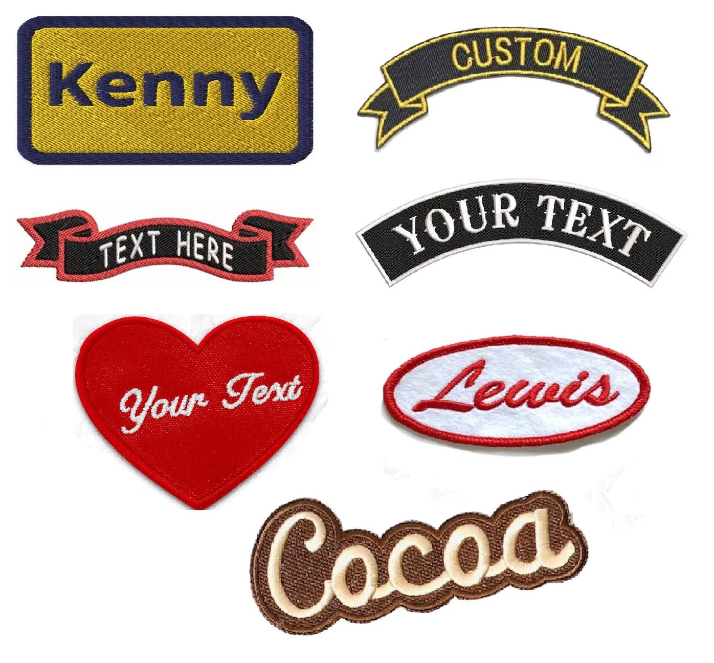 Anantdiva Sew on Embroidery Name Patch or Badge for Jacket, Hat, Back Pack, Denim, Uniform, Tshirt, Hoodies (Style 4)