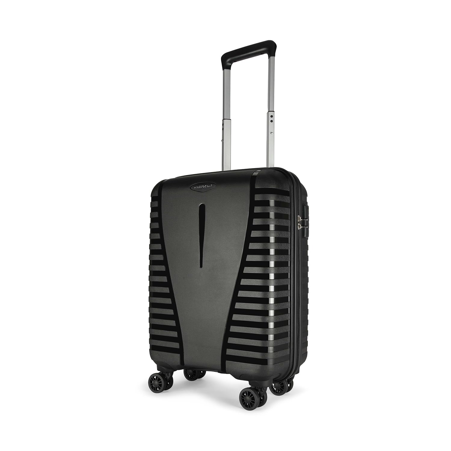 Aristocrat Airpro Cabin 55 Cm(Small) Polypropylene 360 Degree 8 Wheels Trolley Bag for Travel Hard Case Luggage, Lightweight with Combination Lock & Robust Trolley with 7 Yrs...