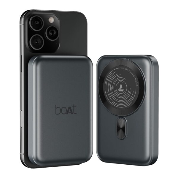 boAt New Launch EnergyShroom PB331 (Magsafe) 10000mAh Magnetic Wireless Powerbank, 15W Wireless & 22.5W Wired Charging for (iPhone 16,15,14,13 & 12, Android & Other Qi Enabled...