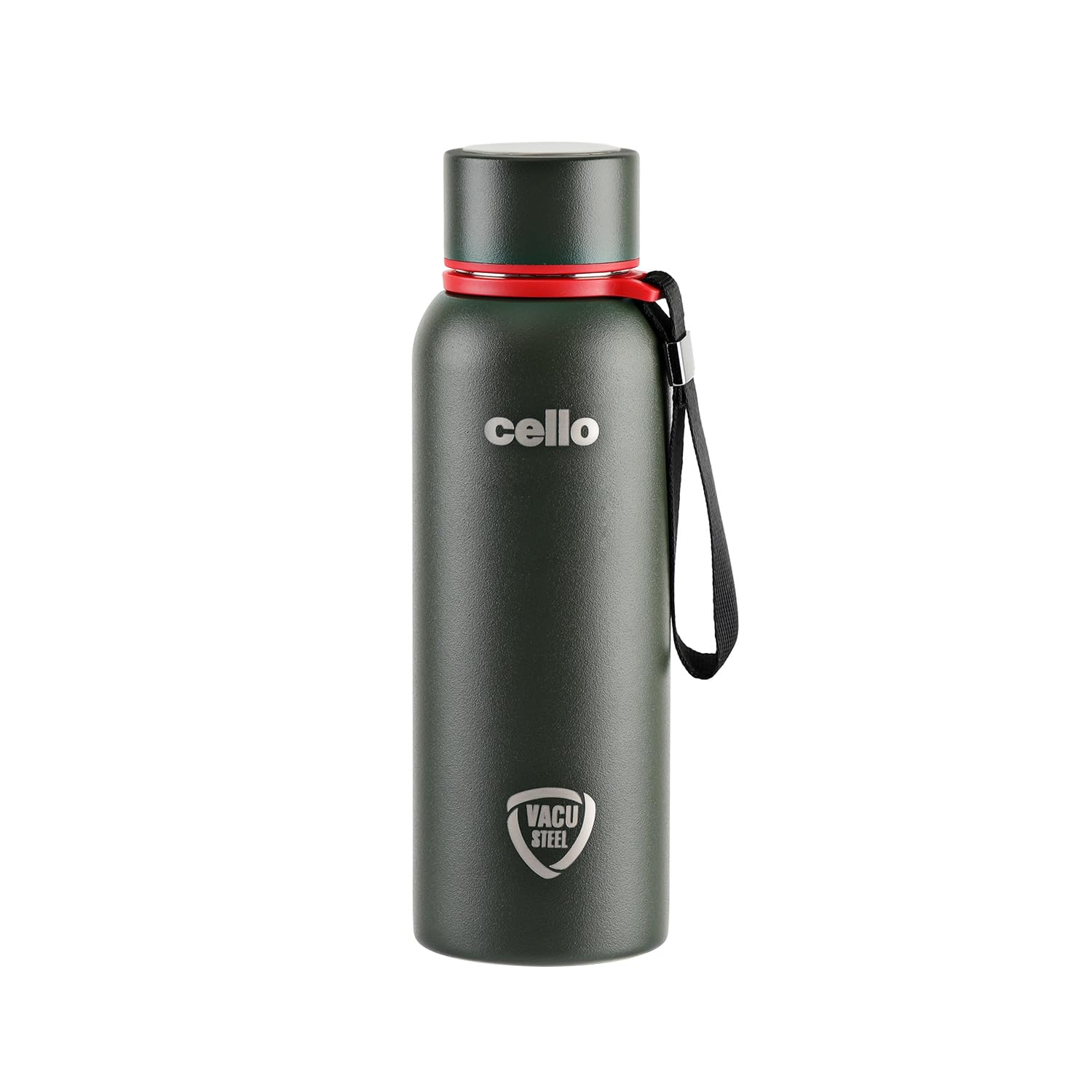 Cello Duro Kent Thermosteel Water Bottle 750ml, Military Green | ISI Certified | 24 Hours Hot & Cold Flask | Double Walled Vacuum Insulated Bottle | Ideal for Personal Use,...
