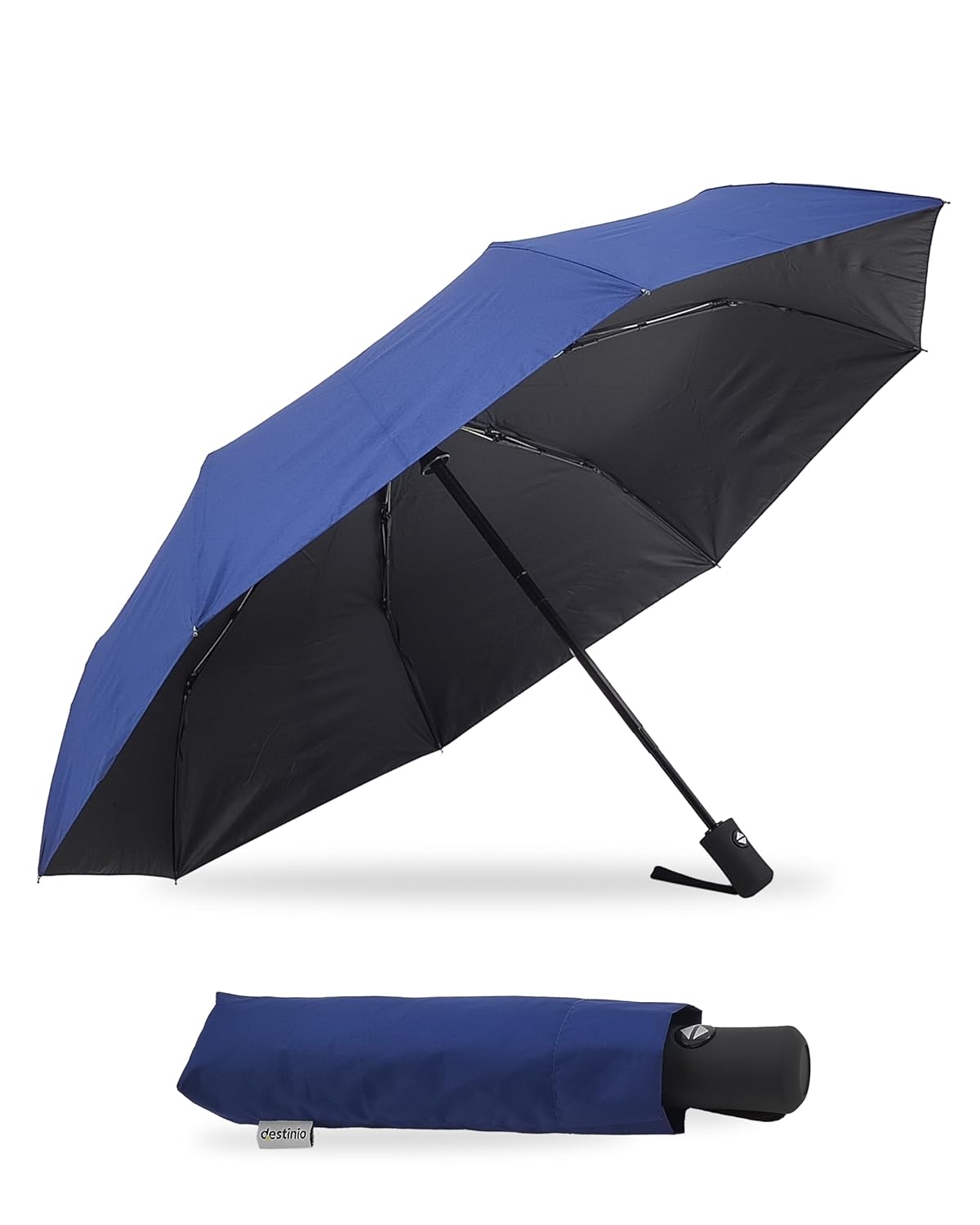 Destinio Umbrella for Women, Umbrella for Men - Automatic 3 Fold Windproof with Travel Cover with Auto Open and Close