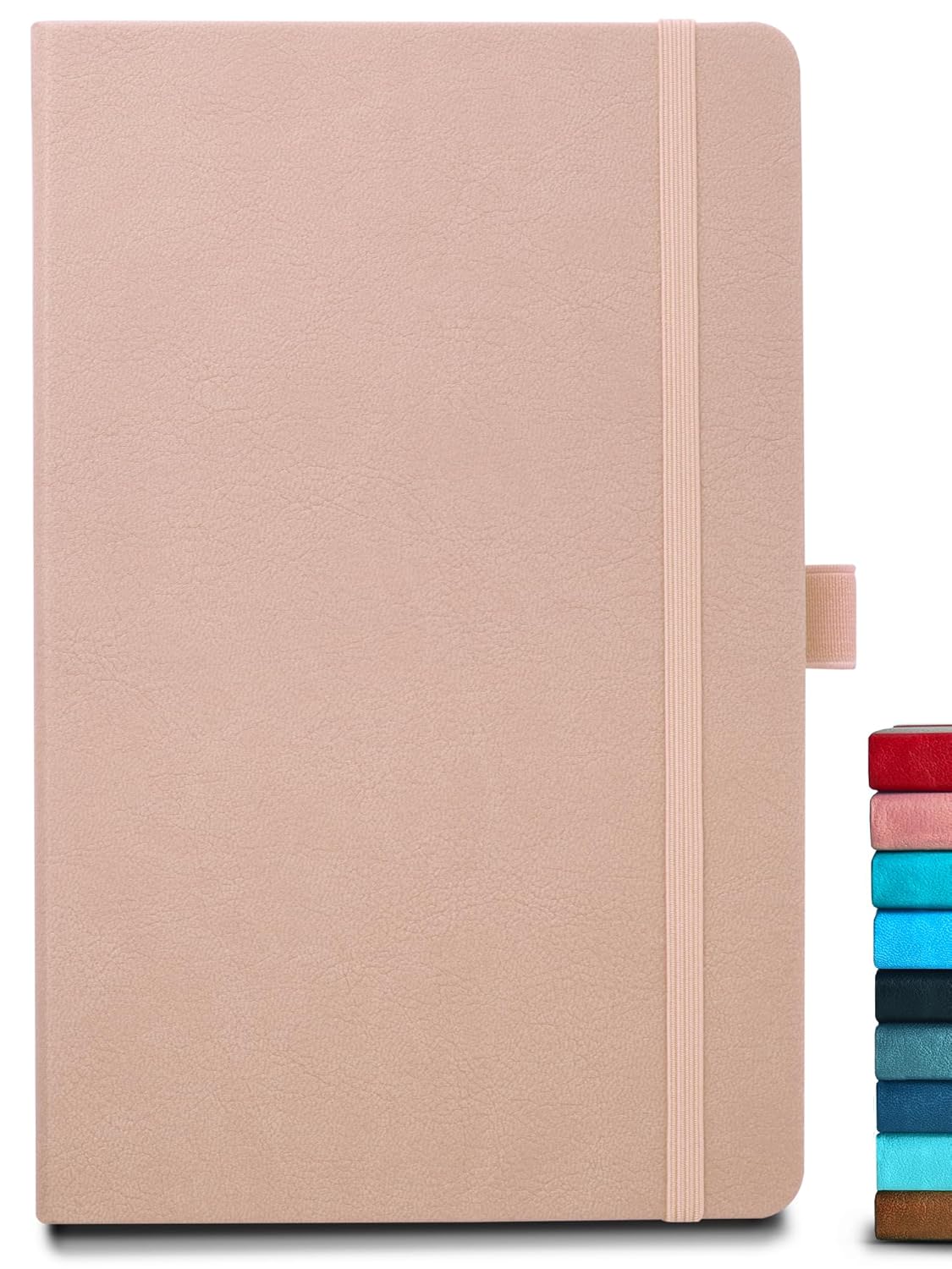 DOODLE A5 Executive Hard Bound PU leather Notebook Diary for Men Women | Corporate Diary with Elastic Band, Ribbon Bookmark & Pen Loop | 160 pages | 80 gsm | For Office and...