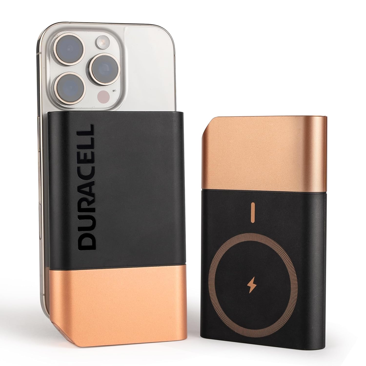 Duracell Magnetic Wireless Power Bank 10000 mAh, Magsafe Compatible, Fast Charging, Compact, 15W Wireless Charging, 22.5W USB A/Type C Output, for iPhone, Smartphones, USB & Qi...