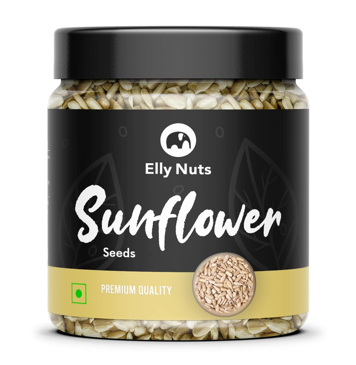 Elly Nuts Raw Sunflower Seeds For Eating | Protein and Fibre Rich Superfood, Healthy Seeds [Jar Pack] (1 Kg, Sunflower Seeds)