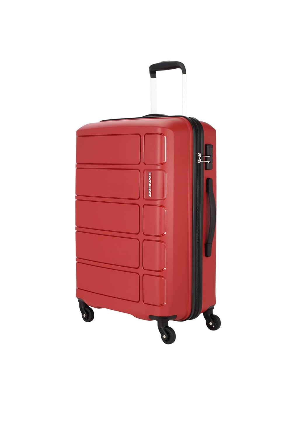 Kamiliant by American Tourister Harrier 56 Cms Small Cabin Polypropylene (Pp) Hard Sided 4 Wheeler Spinner Suitcase Wheels Luggage (Crimson Red)