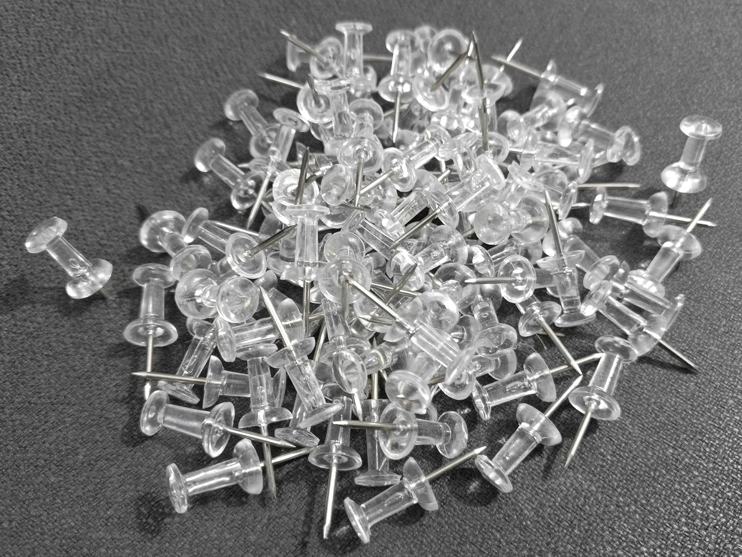 KESETKO Push Pins Clear, Thumb Pins, Cute Pins Pack of 200, for Office, School, Corporate Supply