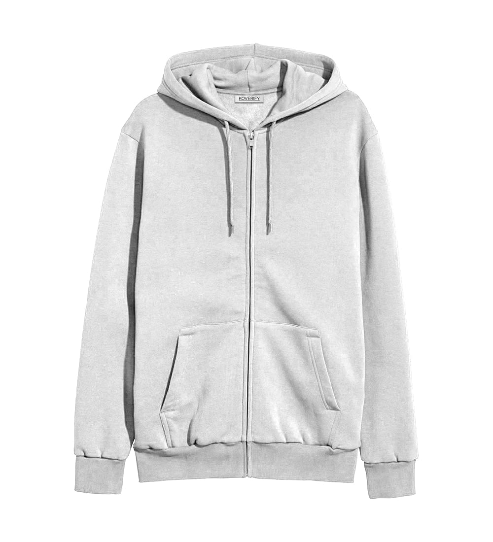 Koverify Unisex-Adult Cotton Blend Hooded Neck and Round Neck Hoodie