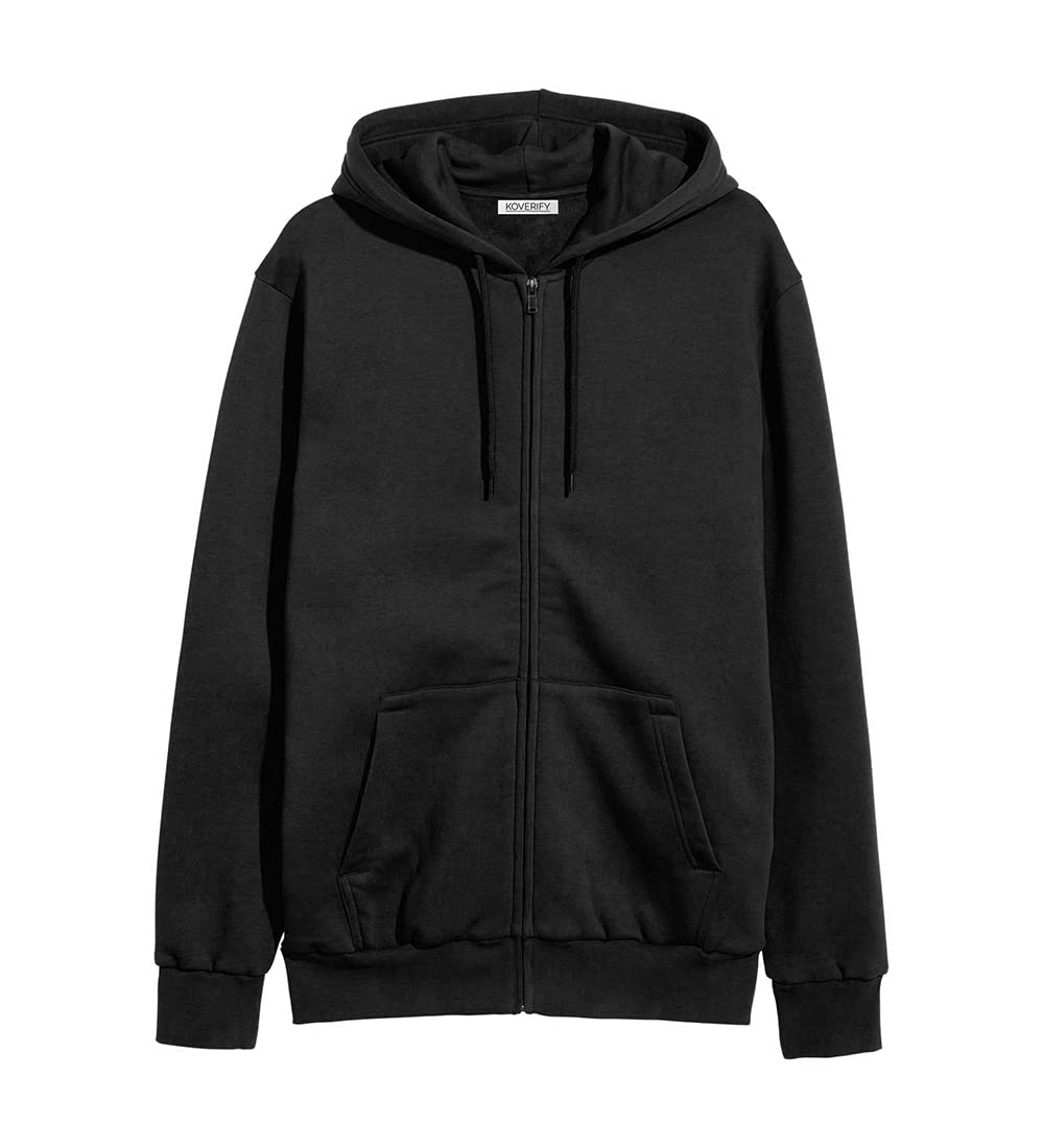 Koverify Unisex-Adult Cotton Blend Hooded Neck and Round Neck Hoodie