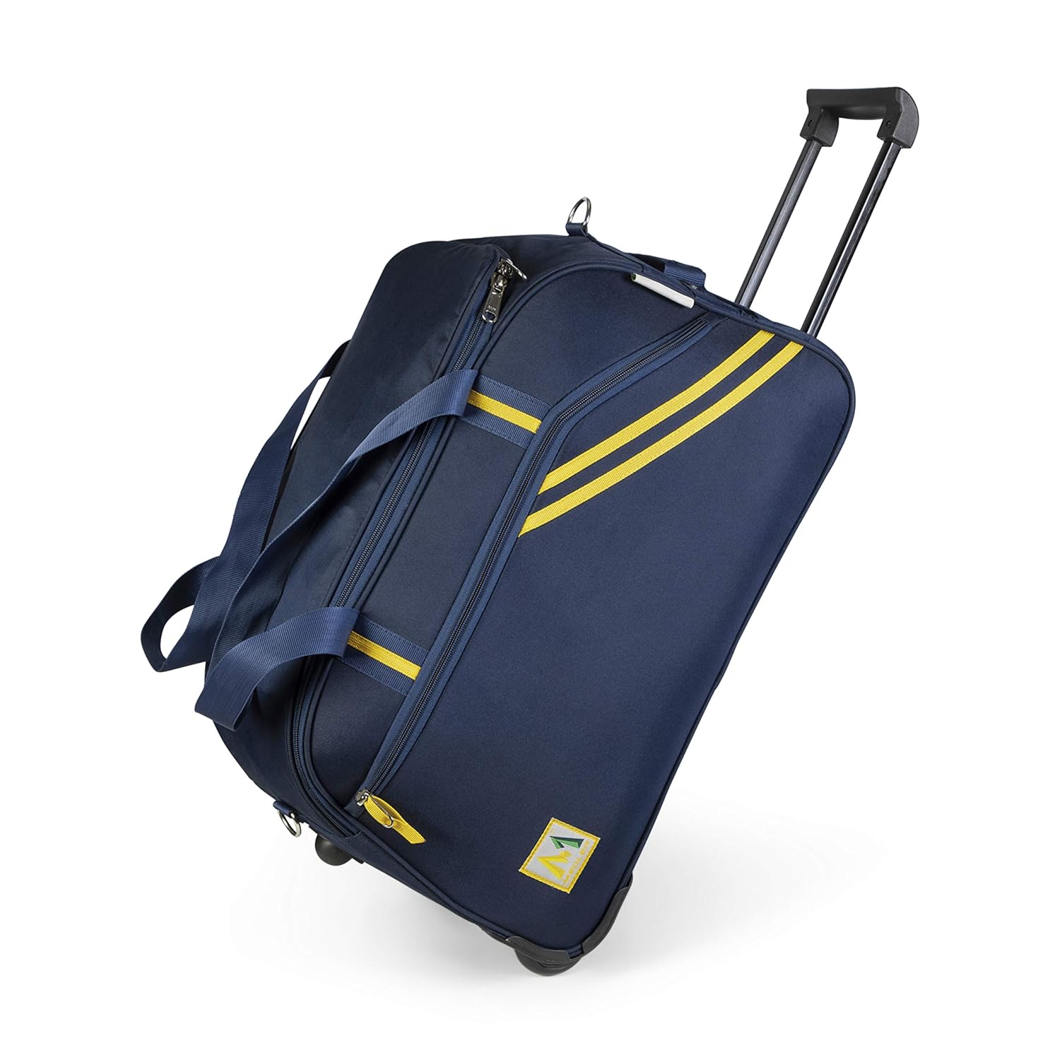 M MEDLER Oxter 65 Liters Polyester Trolley Duffle Bag-Luggage Bag- Navy Blue