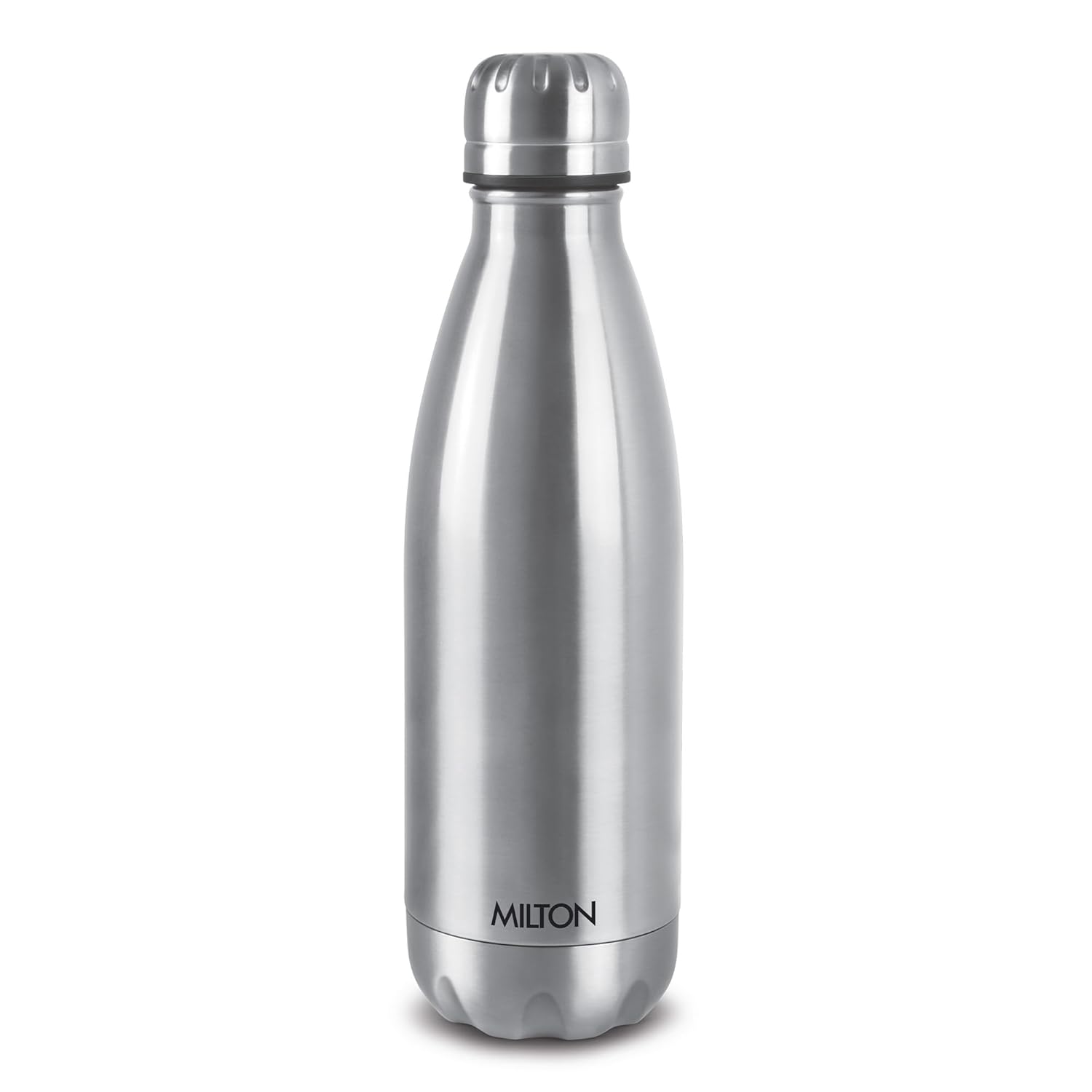 Milton Duo DLX 1000 Thermosteel Water Bottle 1 LTR, 24 Hr Hot and Cold I Leak Proof Lid, ISI Certified I Vacuum Insulated I for Office, Gym, School I Silver