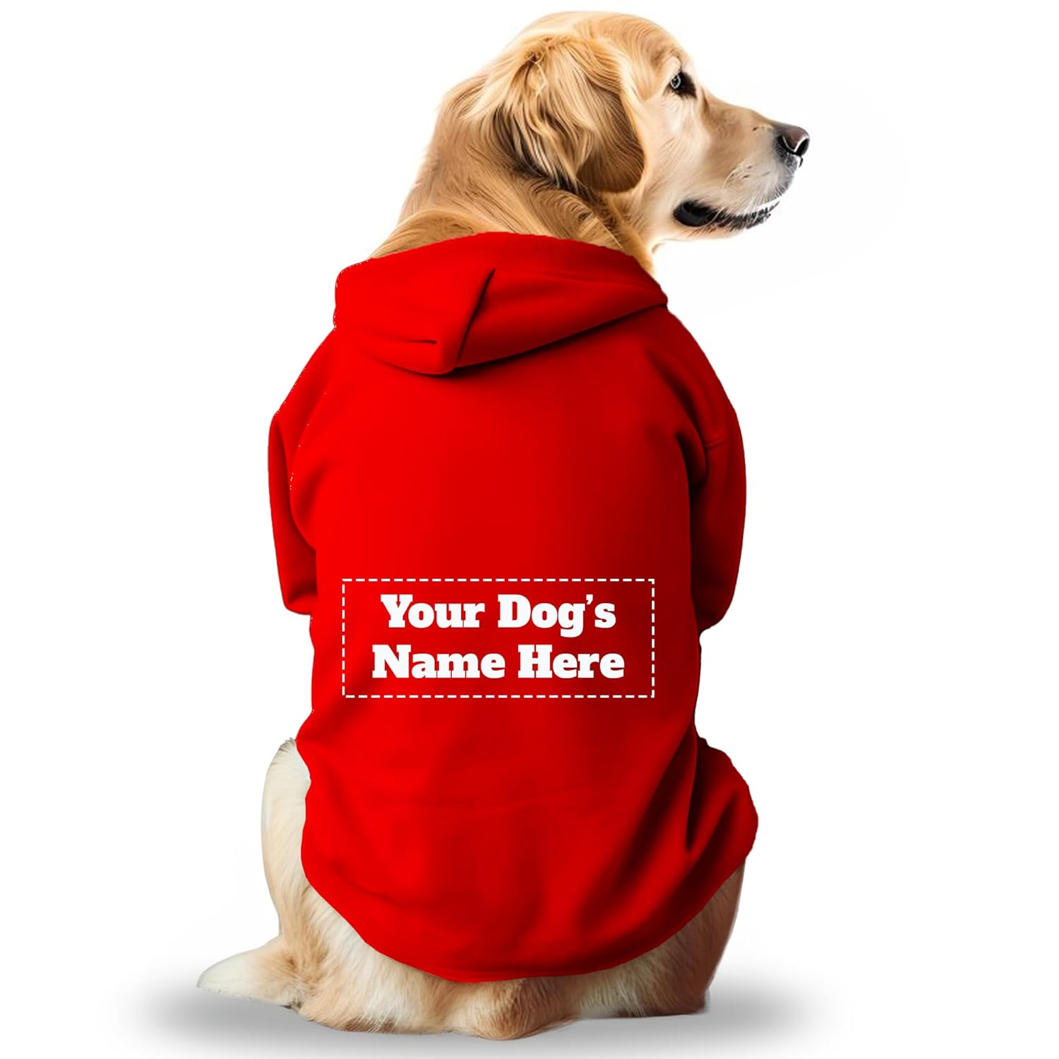 Pawsindia Paws Basic Customized Dog Hoodie | Personalized Full Sleeves Winter Dress/Jacket/Apparel/Clothes/Jackets for All Dog Sizes & Puppies for Stylish & Cozy Keeps Dogs Warm...