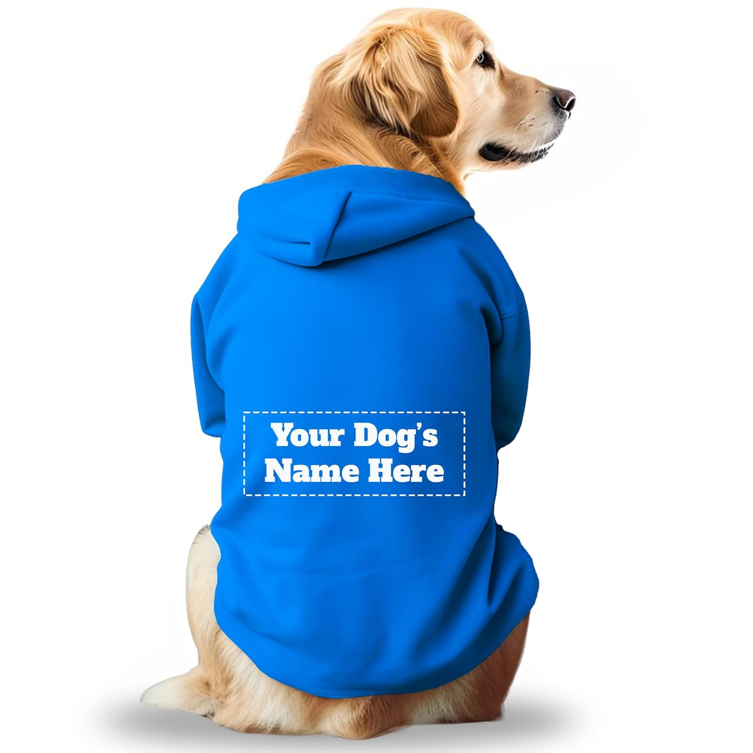 Pawsindia Paws Basic Customized Dog Hoodie | Personalized Full Sleeves Winter Dress/Jacket/Apparel/Clothes/Jackets for All Dog Sizes & Puppies for Stylish & Cozy Keeps Dogs Warm...