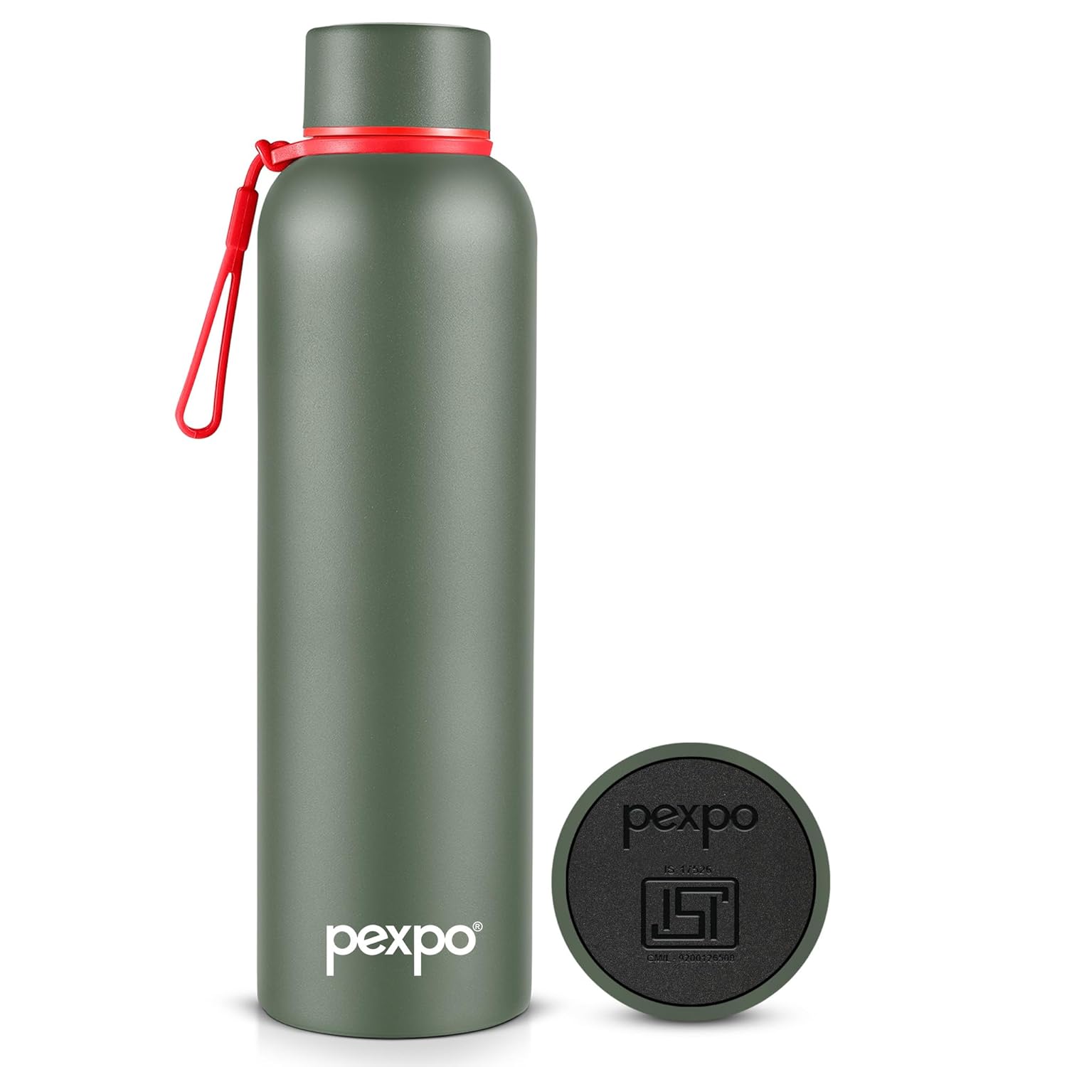 PEXPO Bravo ISI Certified Stainless Steel Water Bottle 1 LTR Hot & Cold Thermos Water Bottle | Insulated Water Bottle | Flask | Leakproof | Ideal for Home, Office, Gym, Outings...