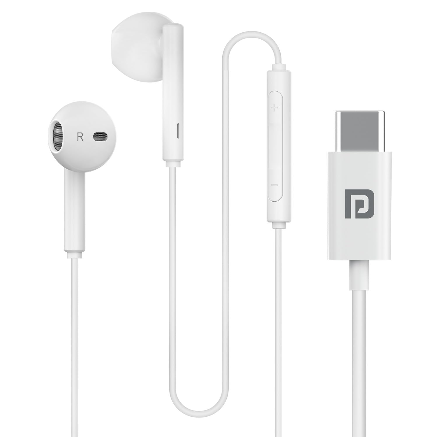 Portronics Conch Theta C in Ear Type C Wired Earphones with in Line HD Mic, Powerful Audio, 14.2mm Driver, Unique Earbuds Design, TPE Anti Tangle Wire, in line Controls, Wide...