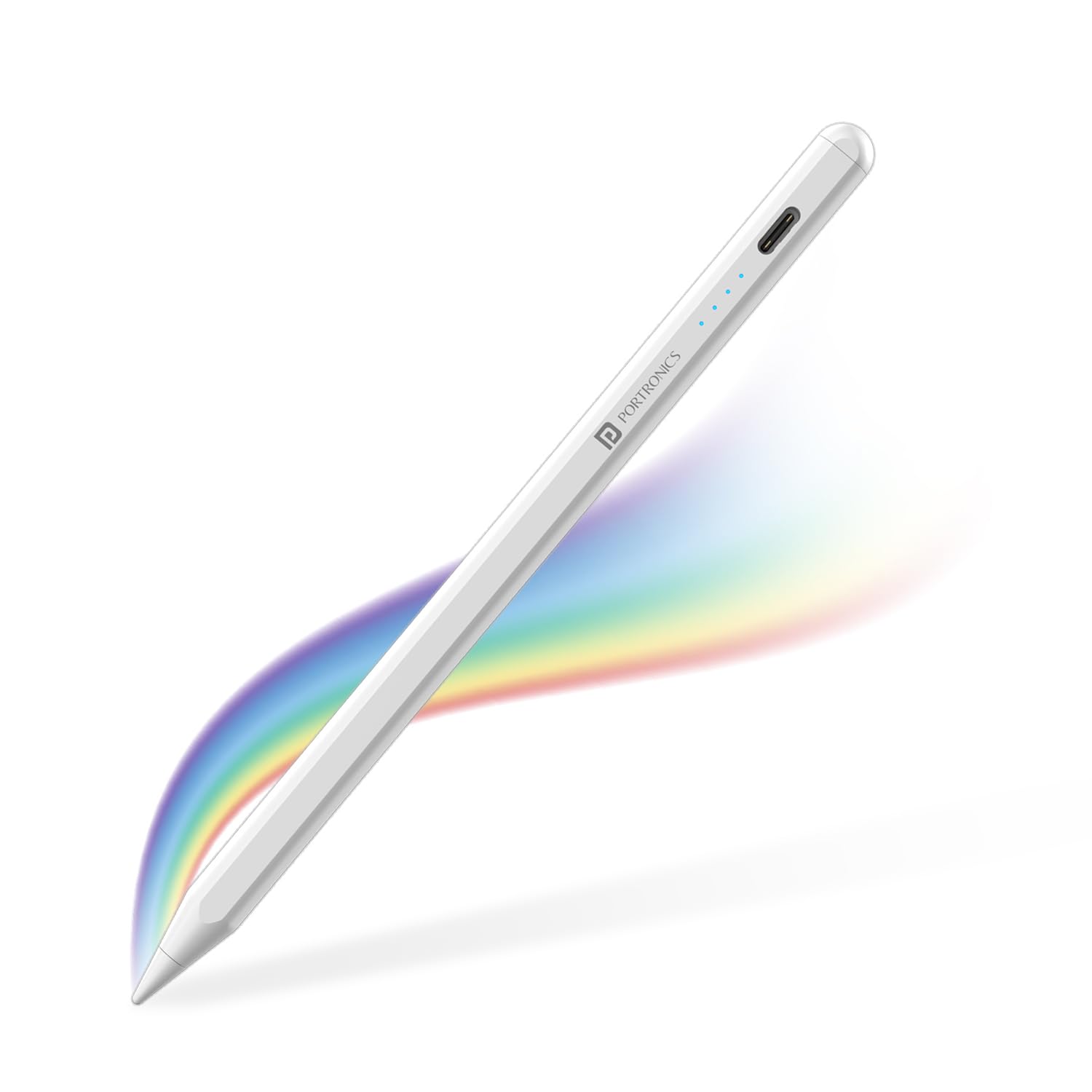 Portronics Glide Stylus Pencil for iPads Only, Angle Tilt Sensitivity, Palm Rejection, Attaches Magnetically, Battery LED Indicator, Type-C Charging, Only for iPads Released...