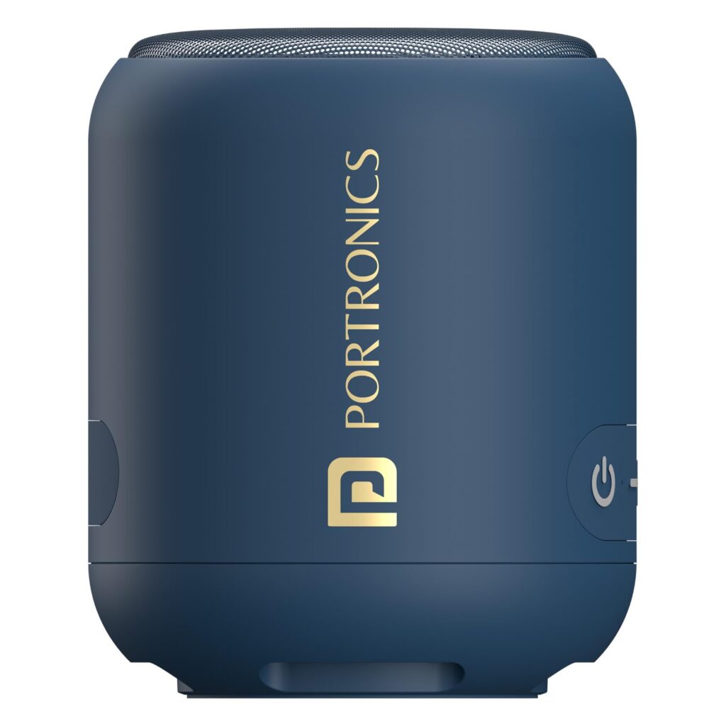Portronics SoundDrum 1 12W TWS Portable Bluetooth Speaker with Powerful Bass, Bluetooth 5.3V, 360° Surround Sound, USB Drive in, Type C Fast Charging(Blue)