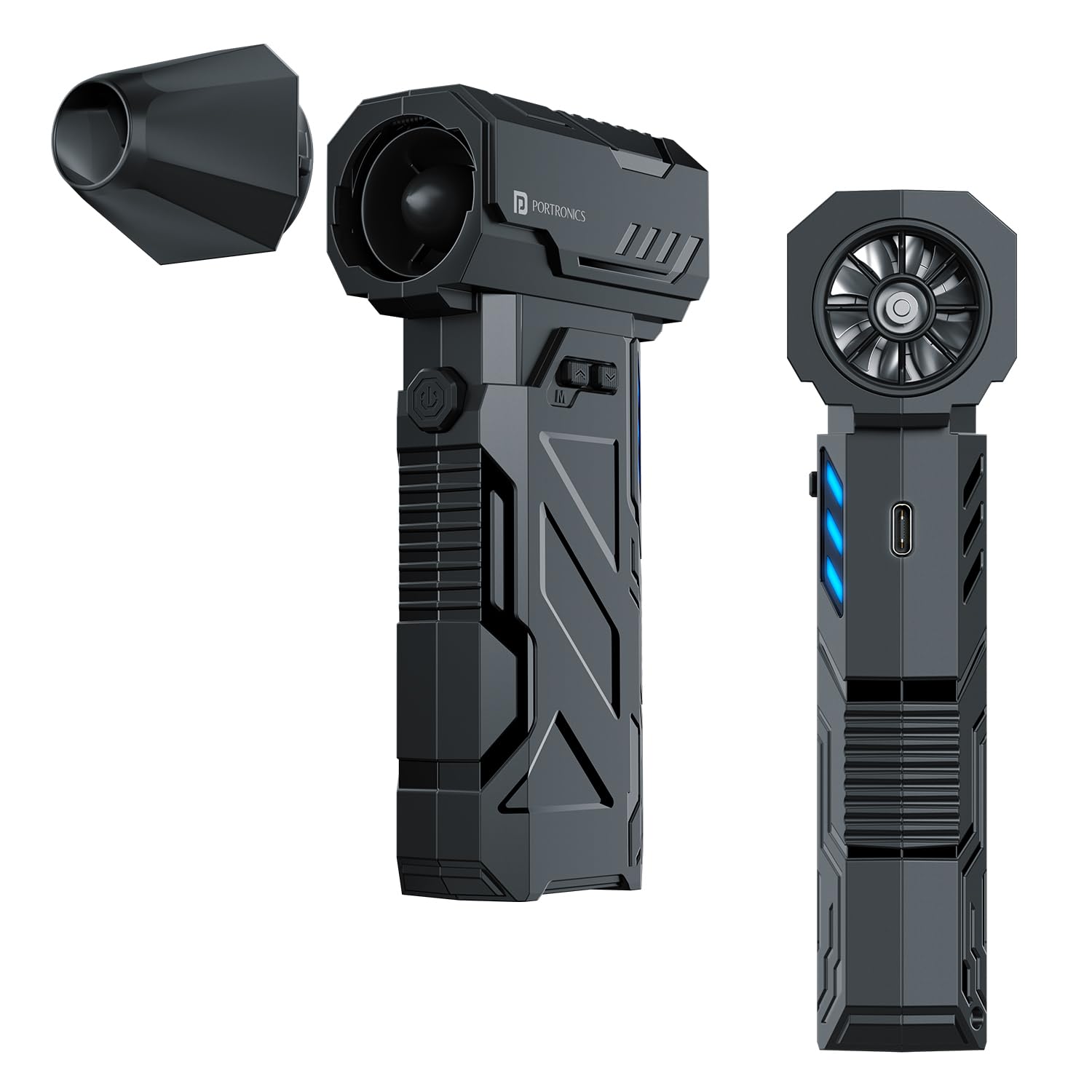 Portronics Tornado, Mini Handheld High Speed Air Duster, Rechargeable Type-C, for Cleaning Computers, Cars, Backyard and Home Appliances, Cordless & Compact, Adjustable Speed,...