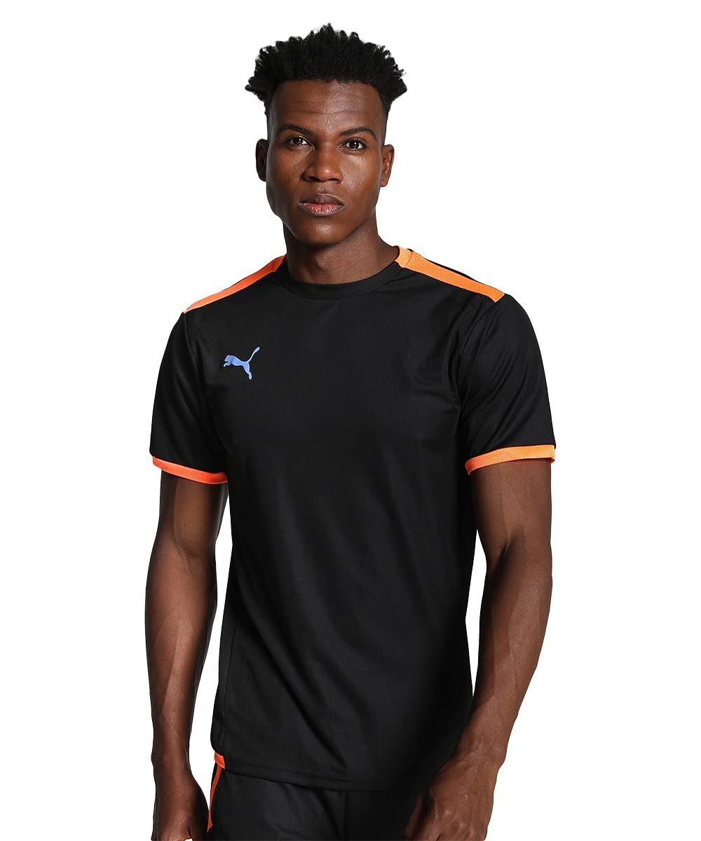 Puma Men's teamLIGA Football Jersey | Lightweight and Sweat Proof Polyester Sports Crew Neck Training T-Shirt for Men | Breathable Athletic T-Shirt for Football & Sports