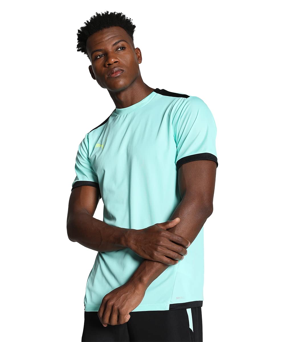 Puma Men's teamLIGA Football Jersey | Lightweight and Sweat Proof Polyester Sports Crew Neck Training T-Shirt for Men | Breathable Athletic T-Shirt for Football & Sports