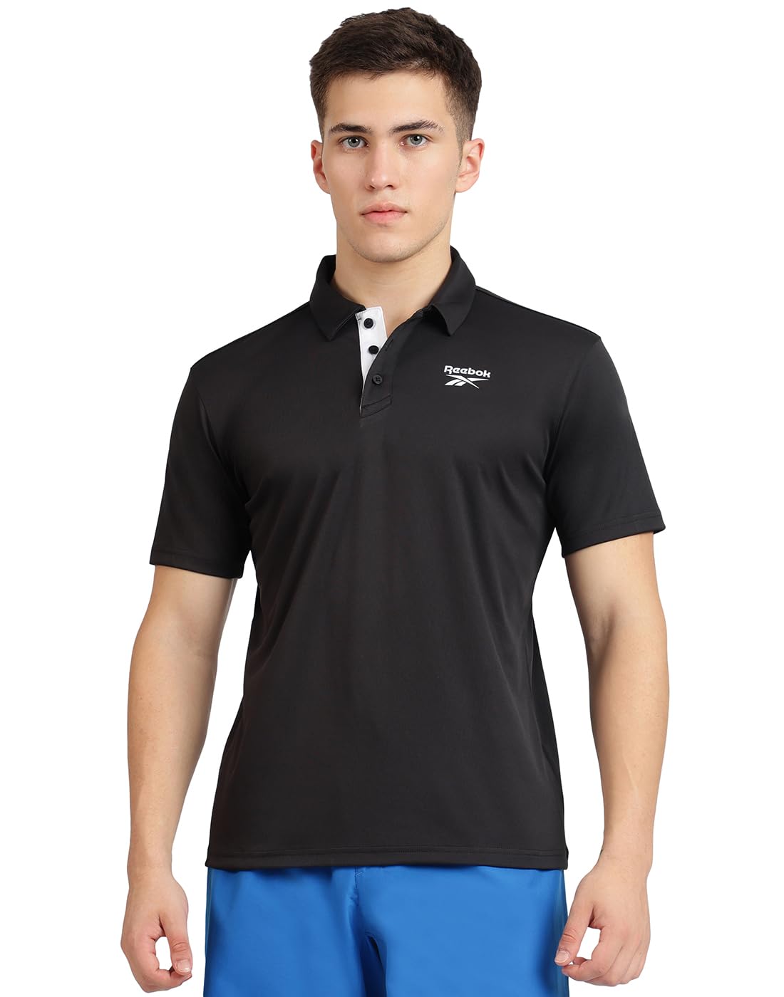 Reebok Men's Solid Regular Fit Polo Shirt
