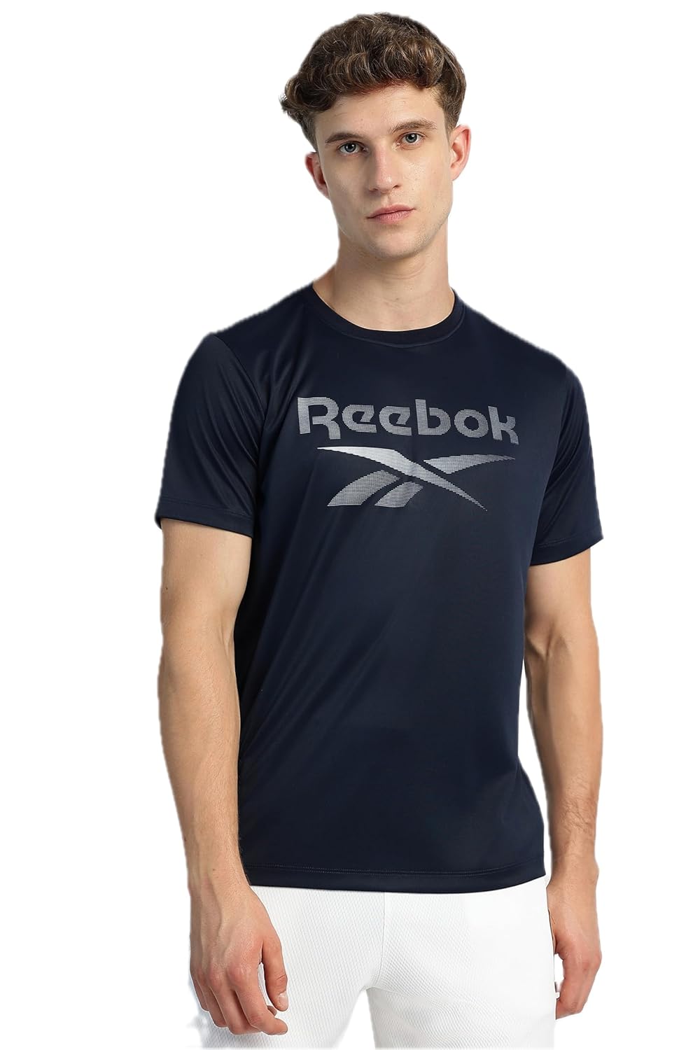 Reebok Men's Solid Regular Fit T-Shirt