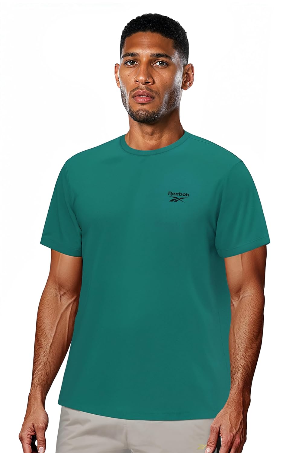 Reebok Men's Solid Regular Fit T-Shirt