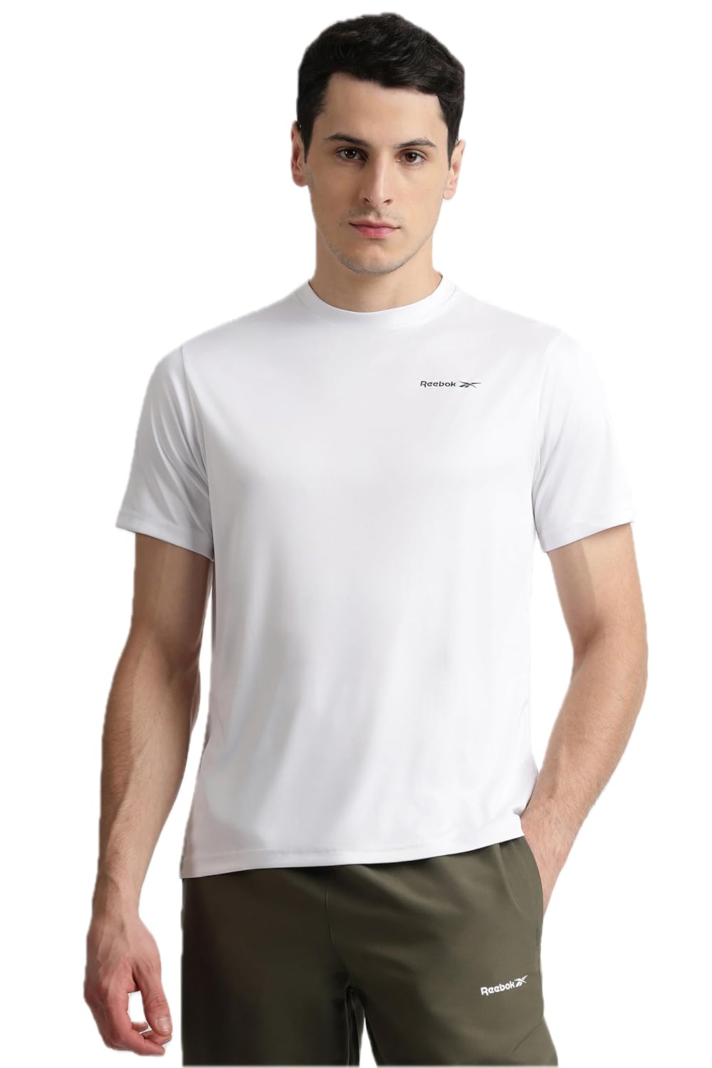 Reebok Men's Solid Regular Fit T-Shirt