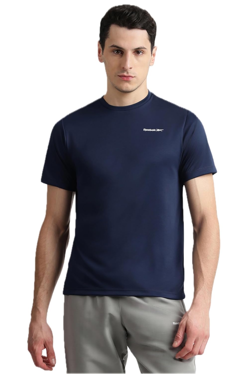 Reebok Men's Solid Regular Fit T-Shirt