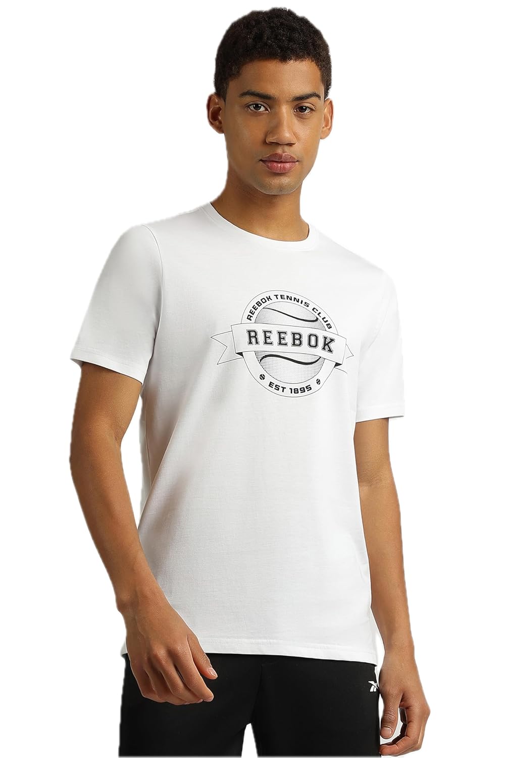 Reebok Men's Solid Regular Fit T-Shirt