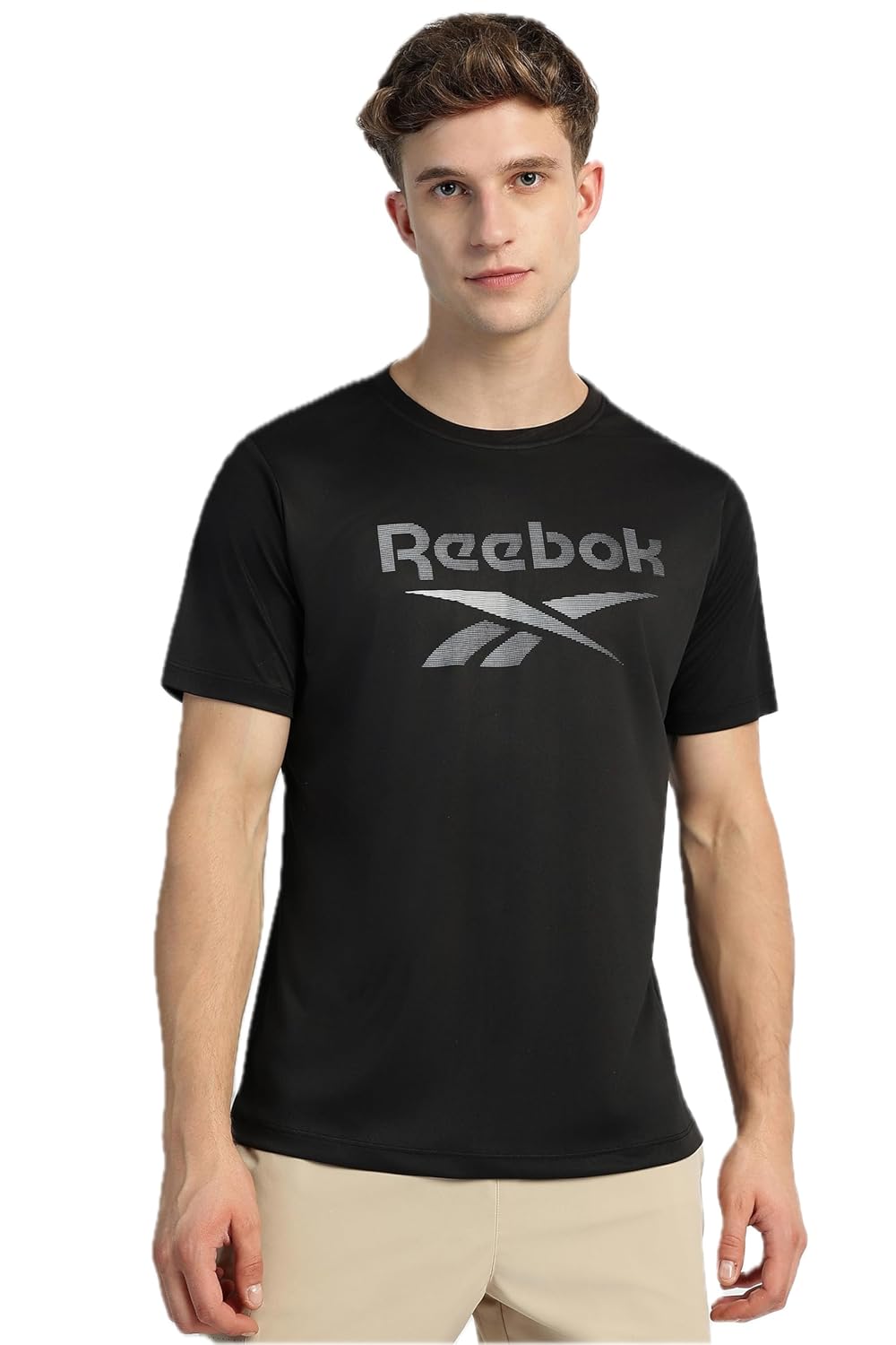 Reebok Men's Solid Regular Fit T-Shirt
