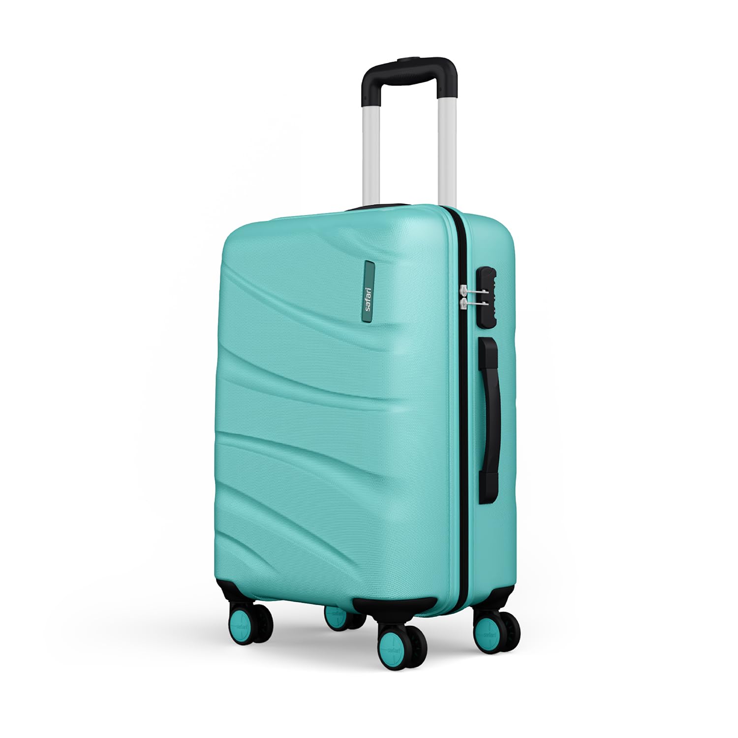Safari Persia Hardside Polycarbonate 8 Wheel Spinner Medium Size Check-in Luggage Trolley Spearmint Color 65cm