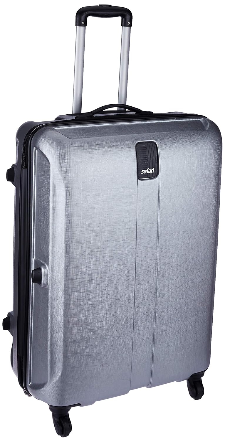 Safari Thorium Stubble 77 Cms Polycarbonate Silver Check-In 4 wheels Hard Suitcase