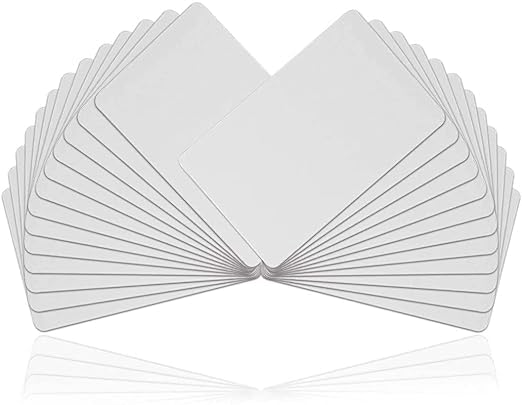 SALAAR Plain White PVC ID Cards for Inkjet Printers - (Aadhar Card, College ID, Gate Pass, etc) (Pack Of 100)