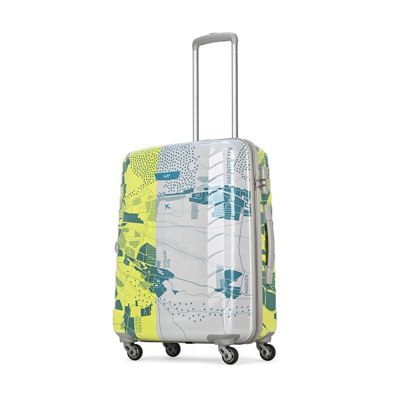 Skybags Acrylonitrile Butadiene Styrene (Abs) Trooper Medium Check-in Size Hard Luggage (65Cm) | Luggage Spinner Trolley with 4 Wheels and Resettable Combination Lock | Lime Green