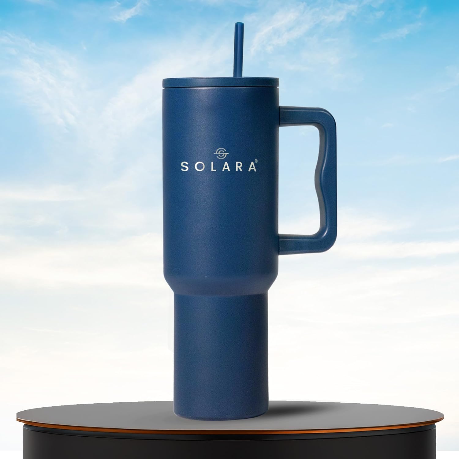 SOLARA Echo 1200ml Insulated Tumbler Bottle with Lid and 2 Straws, Stainless Steel Tumbler for Hot & Cold, Leak-Proof Coffee Mug for Travel,Office,Gym, Sipper Water Bottle for...