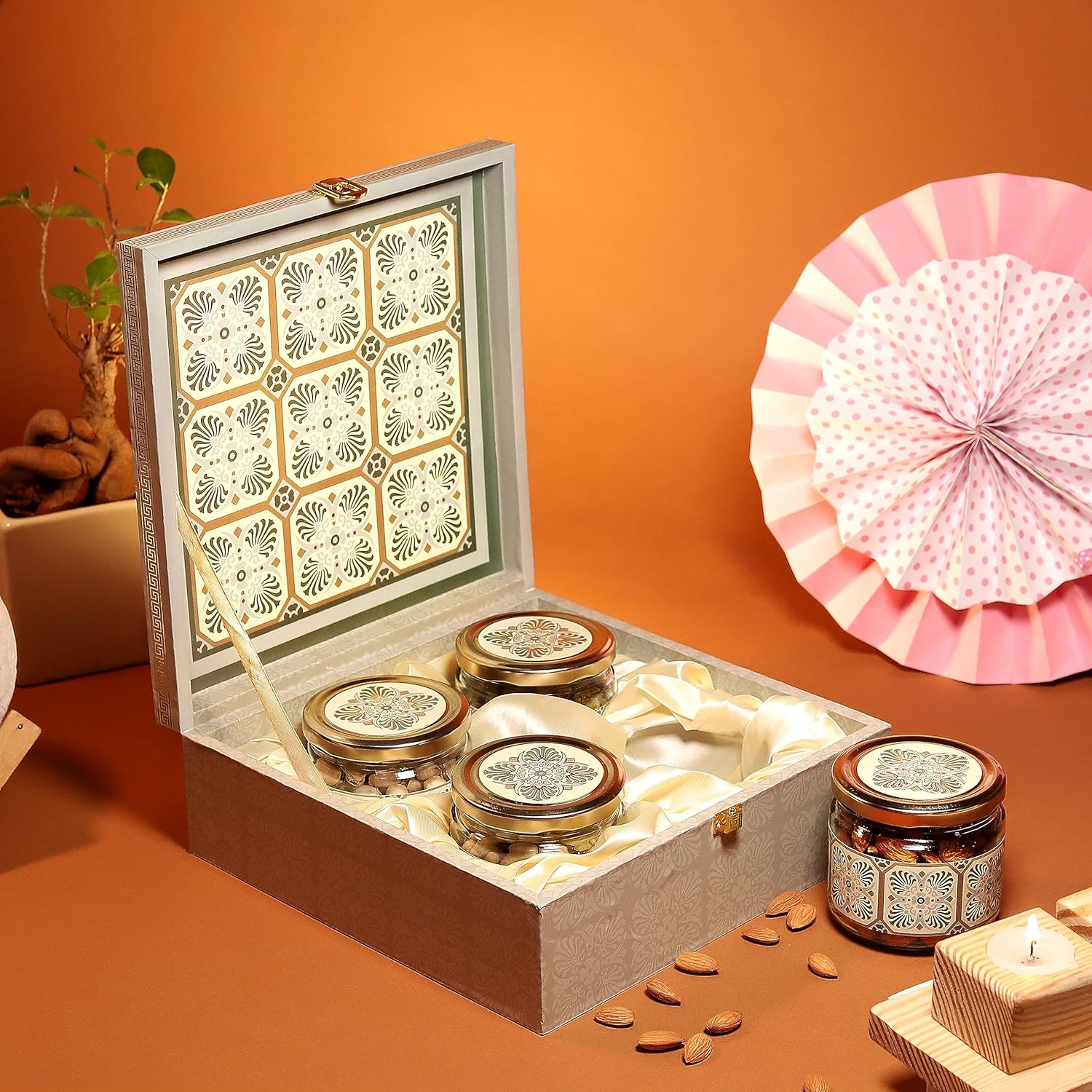 SoNature Handmade Dry Fruit Premium Gift Box | Premium Gift Hamper | 100% Natural 600 Grams Assorted Pack of Almond, Cashew, Pistachios & Raisin | Diwali Dry Fruit Gift Box