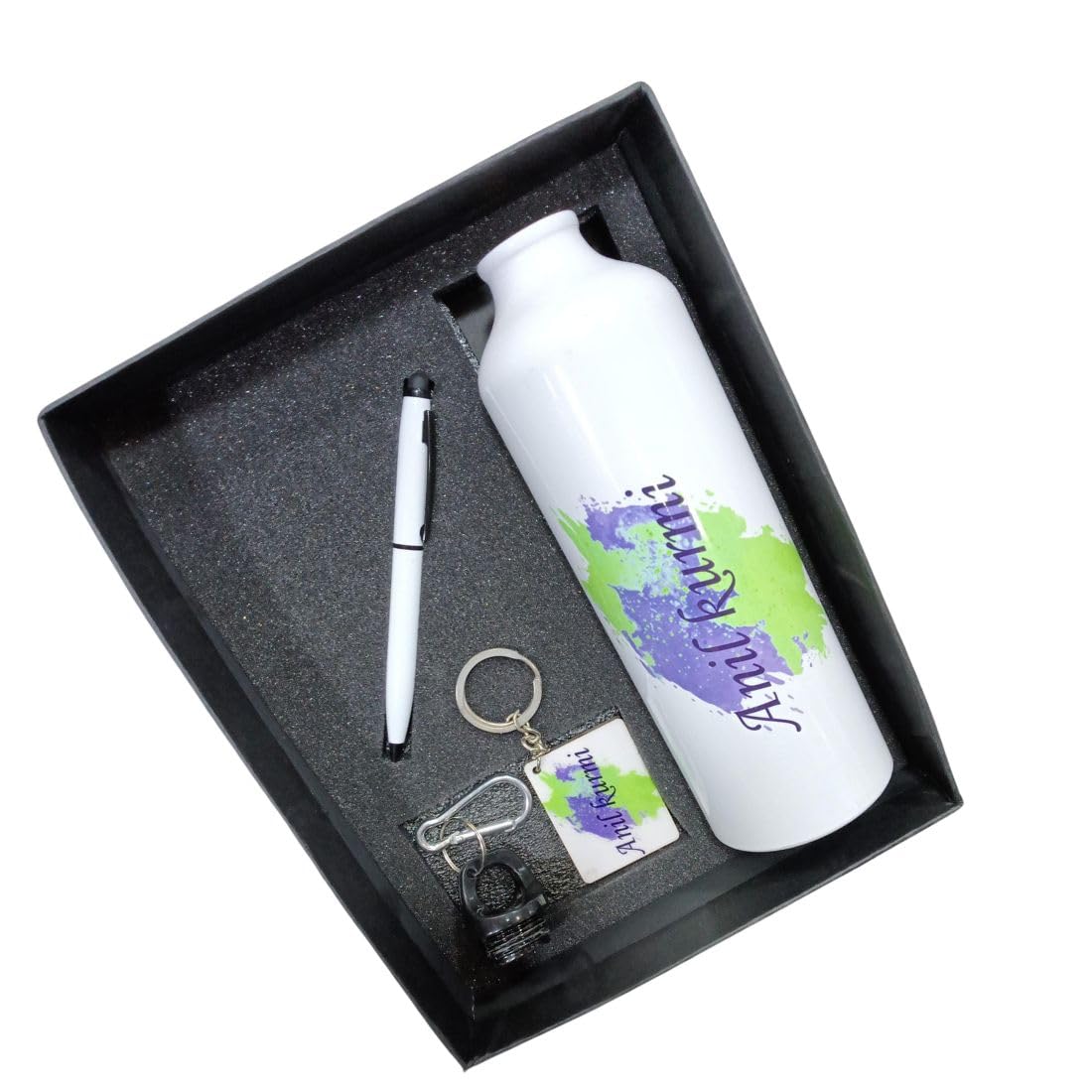 THEPRINTSHINE Customized Combo gift set of White Sipper, Pen, Keychain for Corporate gift, college Gifts and Any other special Ocassion