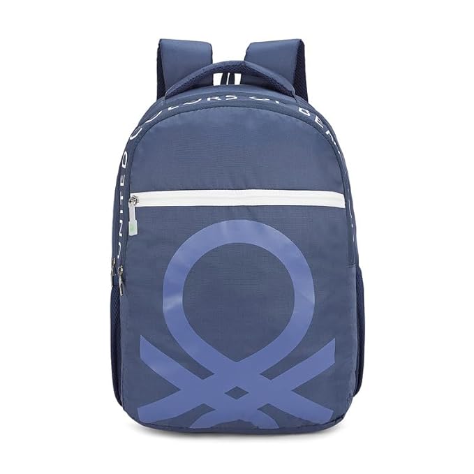 United Colors Of Benetton Noble Polyester 23L 4 Compartment Laptop Backpack For Unisex - Navy