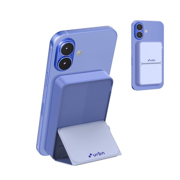 URBN 10000 mAh Stand Magsafe Power Bank with Foldable Stand | 15W Fast Wireless Charging | Strong Magnetic Hold | Type C Input/Output | Pass Through Charging | MagTag Ring...