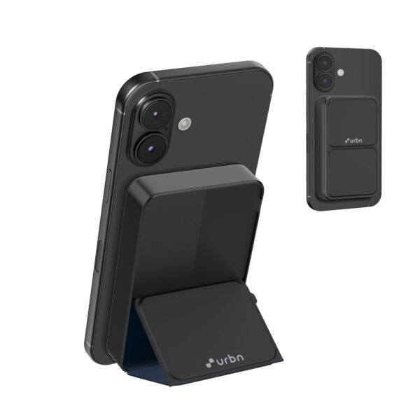 URBN 10000 mAh Stand Magsafe Power Bank with Stand | 15W Fast Wireless Charging |Strong Magnetic Hold | Type C Input/Output | Pass Through Charging | MagTag Ring Included |...