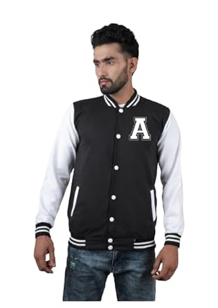 WEAR TO GO Unisex Adult Cotton ALPHA Varsity jacket