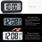 AERYS Digital Alarm Clock with Automatic Sensor, Date and Temperature Display, Table Clock for Students, Home, Office, Corporate Use (Black Digital)