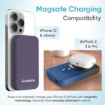 Ambrane MagSafe Wireless 10000mAh Fast Charging Power Bank, Strong Magnet, 22.5W Output for iPhone 12 & Above, Android & Other Qi Enabled Devices, Premium Rubberized Coating...
