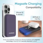 Ambrane Magsafe Wireless 10000Mah Fast Charging USB Type-C Input Power Bank, Strong Magnet, 22.5W Output For iPhone 12 & Above, Android & Other Qi Enabled Devices + Magnetic...