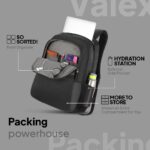 American Tourister Valex 28 Ltrs Large 5 Compartment Laptop Backpack with Bottle Pocket and Front Organizer- Black
