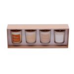 AuraDecor Gift Set of 4 Fragrance Votive Glass Candles || Aromatheraphy || Frosted Glass || Corporate Gifting || Soys Wax || Aroma Gift Set || Hand Poured Candle