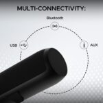 boAt Aavante Bar 610, 25W Signature Sound, 2.0 CH with Dual Passive Radiators, 7 HRS Battery, Sleek Design, Multi Connectivity, Bluetooth Sound Bar, Soundbar Speaker (Charcoal...